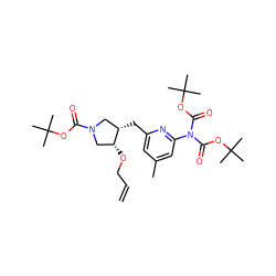 C=CCO[C@@H]1CN(C(=O)OC(C)(C)C)C[C@@H]1Cc1cc(C)cc(N(C(=O)OC(C)(C)C)C(=O)OC(C)(C)C)n1 ZINC000113337698