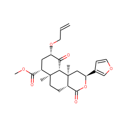 C=CCO[C@H]1C[C@@H](C(=O)OC)[C@]2(C)CC[C@H]3C(=O)O[C@H](c4ccoc4)C[C@]3(C)[C@H]2C1=O ZINC000028525412