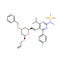 C=CCO[C@H]1C[C@H](OCc2ccccc2)C[C@@H](/C=C/c2c(-c3ccc(F)cc3)nc(N(C)S(C)(=O)=O)nc2C(C)C)O1 ZINC000139998542