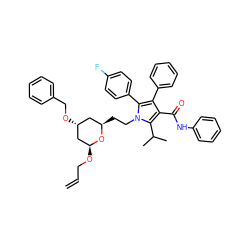 C=CCO[C@H]1C[C@H](OCc2ccccc2)C[C@@H](CCn2c(-c3ccc(F)cc3)c(-c3ccccc3)c(C(=O)Nc3ccccc3)c2C(C)C)O1 ZINC000198427746