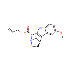 C=CCOC(=O)[C@@H]1c2[nH]c3ccc(OC)cc3c2[C@H]2CCN1C2 ZINC000028948242