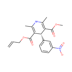 C=CCOC(=O)C1=C(C)NC(C)=C(C(=O)OC)[C@@H]1c1cccc([N+](=O)[O-])c1 ZINC000038280412