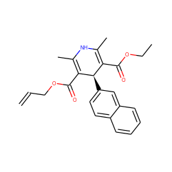 C=CCOC(=O)C1=C(C)NC(C)=C(C(=O)OCC)[C@H]1c1ccc2ccccc2c1 ZINC000049088019