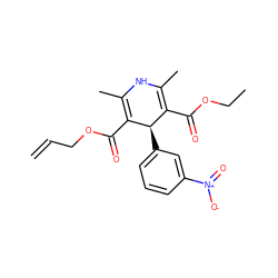 C=CCOC(=O)C1=C(C)NC(C)=C(C(=O)OCC)[C@H]1c1cccc([N+](=O)[O-])c1 ZINC000049115055