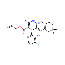 C=CCOC(=O)C1=C(C)Nc2nc3c(c(N)c2[C@H]1c1cccc(F)c1)CC(C)(C)CC3 ZINC000206149990