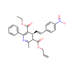 C=CCOC(=O)C1C(C)=NC(c2ccccc2)=C(C(=O)OCC)[C@H]1/C=C/c1ccc([N+](=O)[O-])cc1 ZINC000026576821