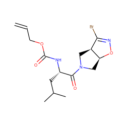 C=CCOC(=O)N[C@@H](CC(C)C)C(=O)N1C[C@@H]2ON=C(Br)[C@@H]2C1 ZINC000473158142