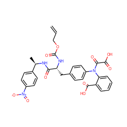 C=CCOC(=O)N[C@H](Cc1ccc(N(C(=O)C(=O)O)c2ccccc2C(=O)O)cc1)C(=O)N[C@H](C)c1ccc([N+](=O)[O-])cc1 ZINC000042803557