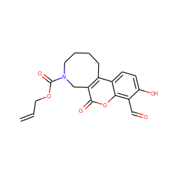 C=CCOC(=O)N1CCCCc2c(c(=O)oc3c(C=O)c(O)ccc23)C1 ZINC000169348339