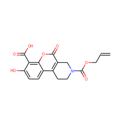 C=CCOC(=O)N1CCc2c(c(=O)oc3c(C(=O)O)c(O)ccc23)C1 ZINC000169348331