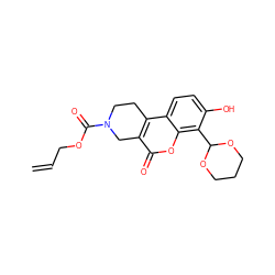 C=CCOC(=O)N1CCc2c(c(=O)oc3c(C4OCCCO4)c(O)ccc23)C1 ZINC000169347629