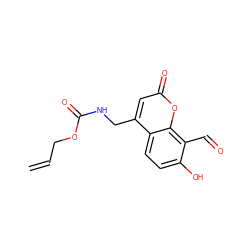 C=CCOC(=O)NCc1cc(=O)oc2c(C=O)c(O)ccc12 ZINC000169348334