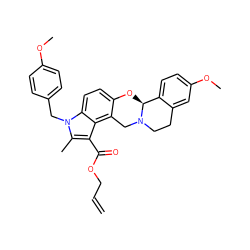 C=CCOC(=O)c1c(C)n(Cc2ccc(OC)cc2)c2ccc3c(c12)CN1CCc2cc(OC)ccc2[C@@H]1O3 ZINC000013474830