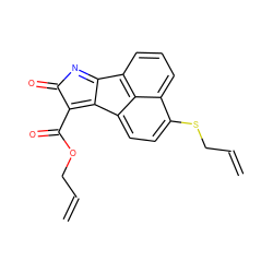 C=CCOC(=O)c1c2c3ccc(SCC=C)c4cccc(c-2nc1=O)c43 ZINC000071295664