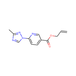 C=CCOC(=O)c1ccc(-n2cnc(C)n2)nc1 ZINC000006925410