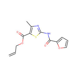 C=CCOC(=O)c1sc(NC(=O)c2ccco2)nc1C ZINC000002693433