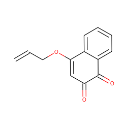 C=CCOC1=CC(=O)C(=O)c2ccccc21 ZINC000001763283