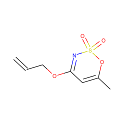 C=CCOC1=NS(=O)(=O)OC(C)=C1 ZINC000299827078