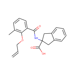 C=CCOc1c(C)cccc1C(=O)NC1(C(=O)O)Cc2ccccc2C1 ZINC000168272521