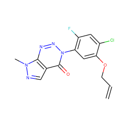 C=CCOc1cc(-n2nnc3c(cnn3C)c2=O)c(F)cc1Cl ZINC000098084509