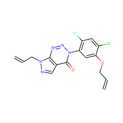 C=CCOc1cc(-n2nnc3c(cnn3CC=C)c2=O)c(F)cc1Cl ZINC000098084769