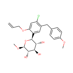 C=CCOc1cc(Cl)c(Cc2ccc(OC)cc2)cc1[C@@H]1O[C@H](OC)[C@@H](O)[C@H](O)[C@H]1O ZINC000206270091