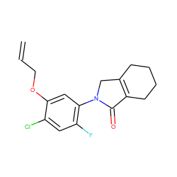 C=CCOc1cc(N2CC3=C(CCCC3)C2=O)c(F)cc1Cl ZINC000103207188