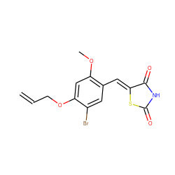 C=CCOc1cc(OC)c(/C=C2\SC(=O)NC2=O)cc1Br ZINC000299839393