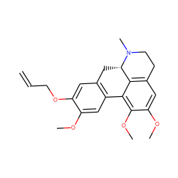 C=CCOc1cc2c(cc1OC)-c1c(OC)c(OC)cc3c1[C@H](C2)N(C)CC3 ZINC000473124592