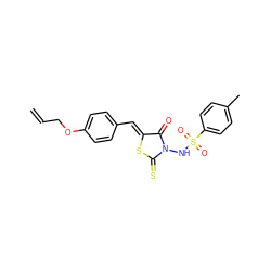 C=CCOc1ccc(/C=C2\SC(=S)N(NS(=O)(=O)c3ccc(C)cc3)C2=O)cc1 ZINC000002343688