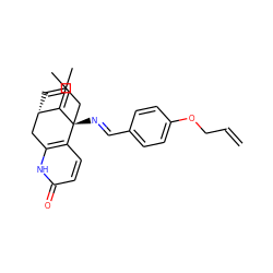 C=CCOc1ccc(/C=N/[C@@]23CC(C)=C[C@@H](Cc4[nH]c(=O)ccc42)/C3=C\C)cc1 ZINC000045386150