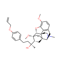 C=CCOc1ccc(CC[C@](C)(O)[C@H]2C[C@@]34C=C[C@]2(OC)[C@@H]2Oc5c(OC)ccc6c5[C@@]23CCN(C)[C@H]4C6)cc1 ZINC000195075683