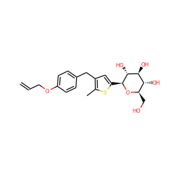 C=CCOc1ccc(Cc2cc([C@@H]3O[C@H](CO)[C@@H](O)[C@H](O)[C@H]3O)sc2C)cc1 ZINC000072118194