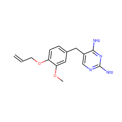 C=CCOc1ccc(Cc2cnc(N)nc2N)cc1OC ZINC000001550986