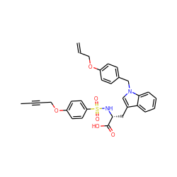 C=CCOc1ccc(Cn2cc(C[C@@H](NS(=O)(=O)c3ccc(OCC#CC)cc3)C(=O)O)c3ccccc32)cc1 ZINC000042921694