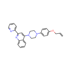 C=CCOc1ccc(N2CCN(c3cc(-c4ccccn4)nc4ccccc34)CC2)cc1 ZINC000096269561