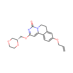 C=CCOc1ccc2c(c1)CCn1c-2cc(OC[C@H]2COCCO2)nc1=O ZINC000142972182