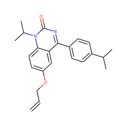 C=CCOc1ccc2c(c1)c(-c1ccc(C(C)C)cc1)nc(=O)n2C(C)C ZINC000034282093