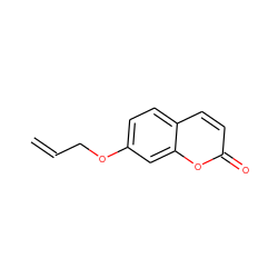 C=CCOc1ccc2ccc(=O)oc2c1 ZINC000004025078