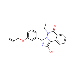 C=CCOc1cccc(-c2nc(O)c3c4ccccc4c(=O)n(CC)n23)c1 ZINC000014125194