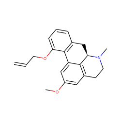 C=CCOc1cccc2c1-c1cc(OC)cc3c1[C@@H](C2)N(C)CC3 ZINC000045366995