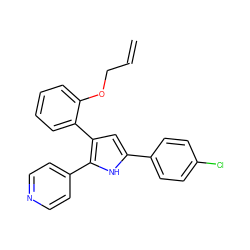 C=CCOc1ccccc1-c1cc(-c2ccc(Cl)cc2)[nH]c1-c1ccncc1 ZINC000027729072