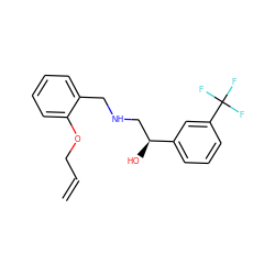 C=CCOc1ccccc1CNC[C@H](O)c1cccc(C(F)(F)F)c1 ZINC000014966742