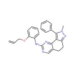 C=CCOc1ccccc1Nc1ncc2c(n1)-c1c(nn(C)c1-c1ccccc1)CC2 ZINC000143028594