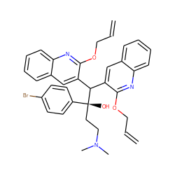 C=CCOc1nc2ccccc2cc1C(c1cc2ccccc2nc1OCC=C)[C@](O)(CCN(C)C)c1ccc(Br)cc1 ZINC000653697841