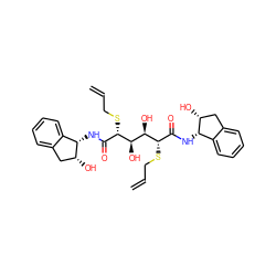 C=CCS[C@@H](C(=O)N[C@H]1c2ccccc2C[C@H]1O)[C@H](O)[C@@H](O)[C@@H](SCC=C)C(=O)N[C@H]1c2ccccc2C[C@H]1O ZINC000014943115