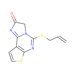 C=CCSC1=Nc2sccc2C2=NC(=O)CN12 ZINC000005517730