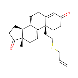 C=CCSCC[C@]12CCC(=O)C=C1CC[C@@H]1C2=CC[C@]2(C)C(=O)CC[C@@H]12 ZINC000013746612