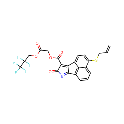 C=CCSc1ccc2c3c(C(=O)OCC(=O)OCC(F)(F)C(F)(F)F)c(=O)nc-3c3cccc1c32 ZINC000071295394