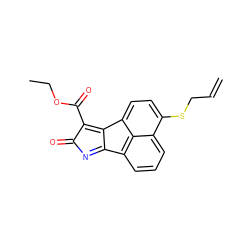 C=CCSc1ccc2c3c(C(=O)OCC)c(=O)nc-3c3cccc1c32 ZINC000071280727